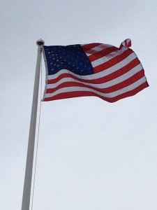 Flying my US flag on the 4th of July, even though I live in Sweden.