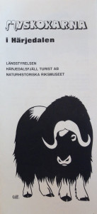 "Myskoxarna i Härjedalen" brochure, 1979. 