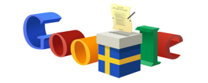 Google doodle for Swedish election day, 14 September 2014