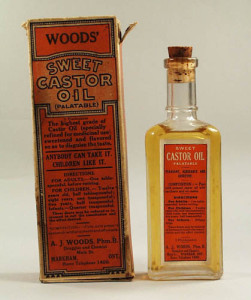 Wood's castor oil. From collection of the Museum of Health Care at Kingston, Artifact 1977.12.20. 