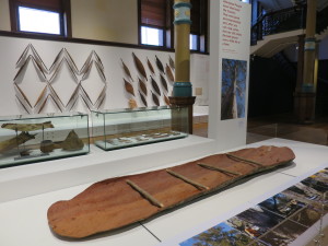 Bark Canoe display, Australian Museum. Photo by D Jørgensen.