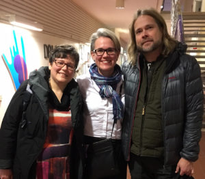 The event at Dalarna University was organised by Albina Pashkevich (middle). Håkan Lindström of Rewilding Lapland also talked at the event.