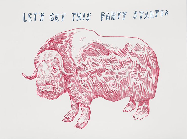 A muskox from Dave Eggers, It is Right to Draw Their Fur (buy the book here: https://store.mcsweeneys.net/products/it-is-right-to-draw-their-fur)