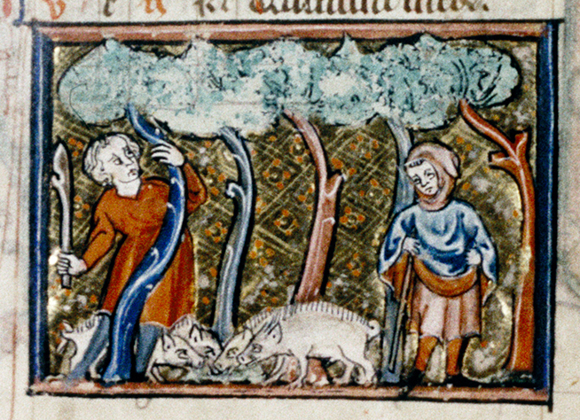 Controlling Pigs in Countryside and City for Sustainable Medieval Agriculture